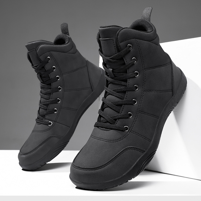 Leather High-top Wide-toe Outdoor Hiking Men's Sports Shoes photo 5