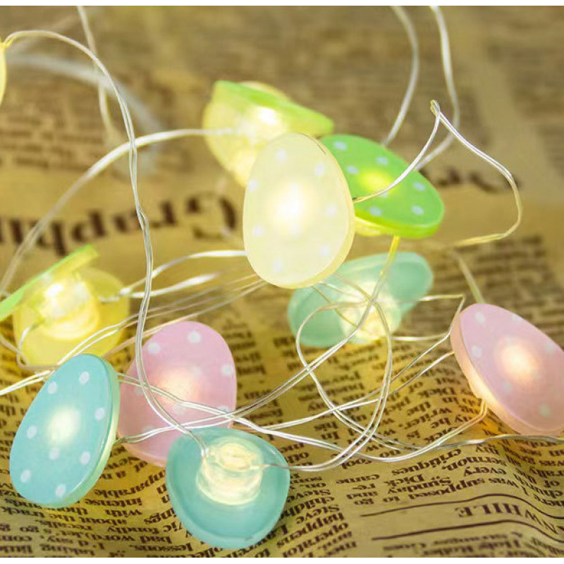 Rabbit Carrot Chick And Easter Egg Battery-Powered Copper Wire Lights For Easter Decorations photo 8