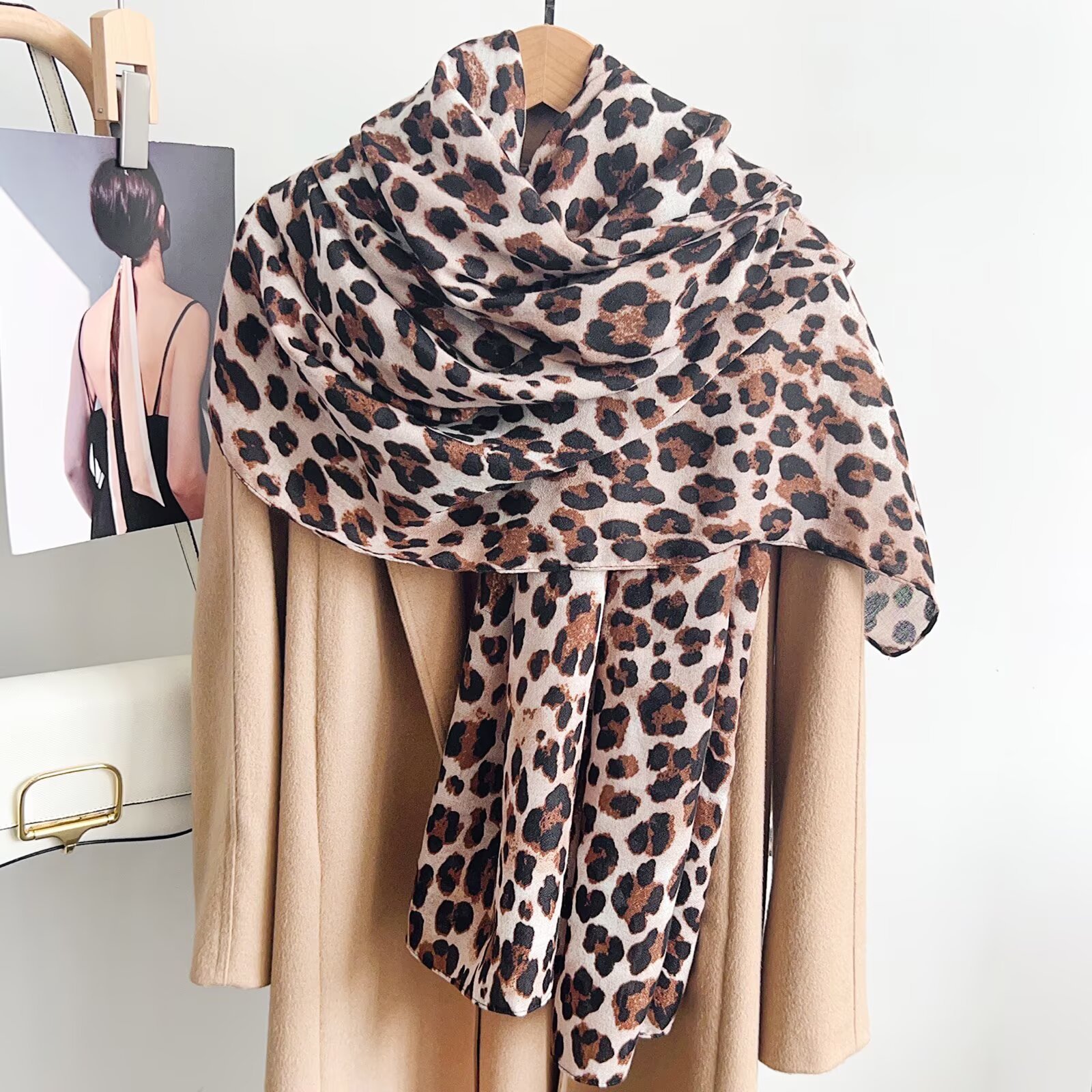 Leopard Print Scarf Shawl For Women photo 1