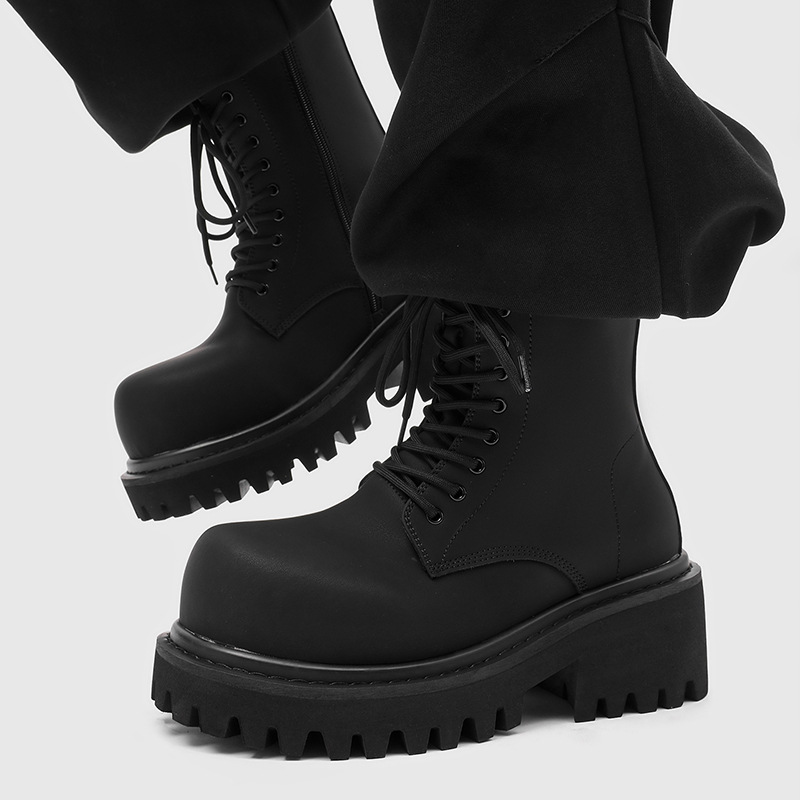 Fashionable Platform Height-increasing Niche-style Zip-up Boots photo 6