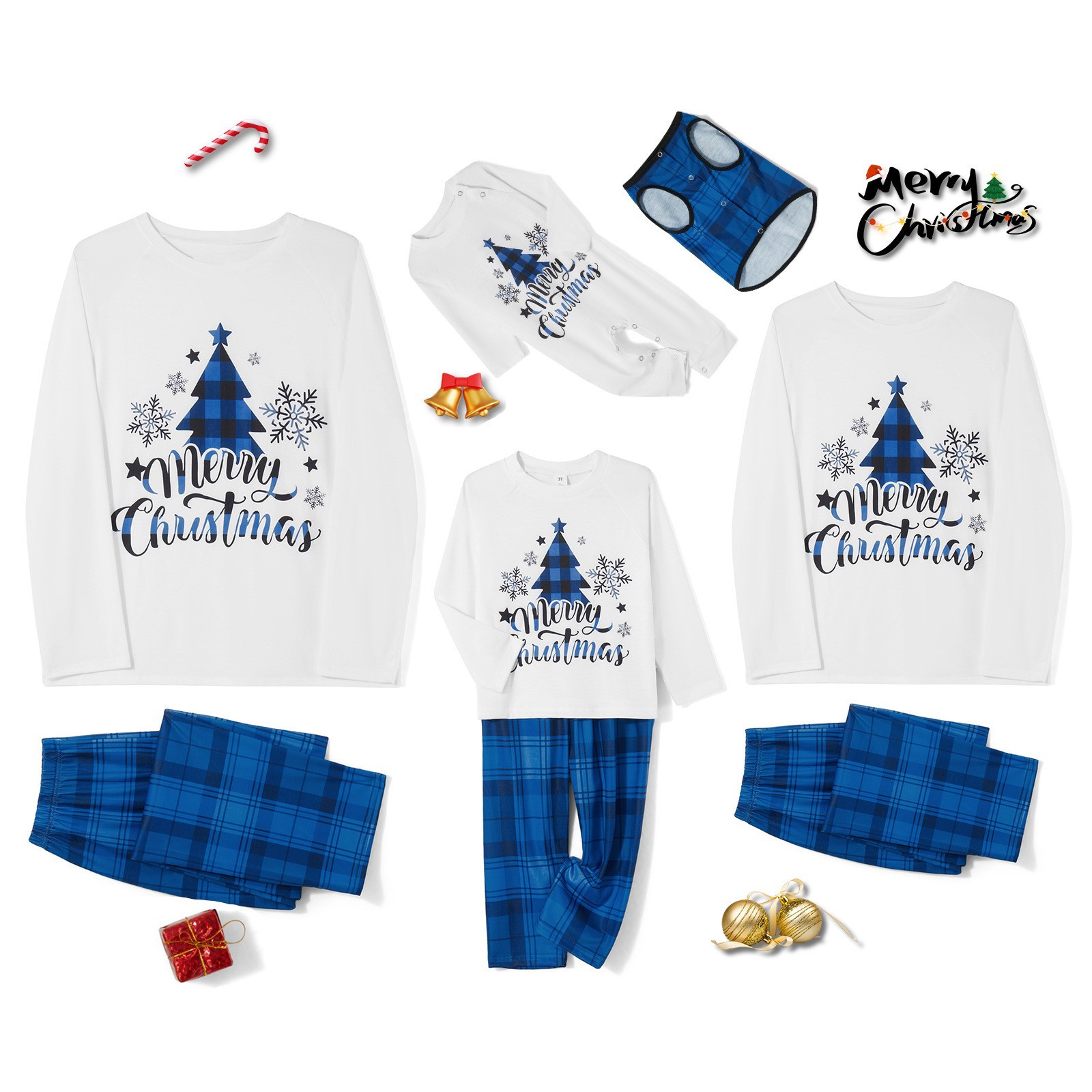 Christmas Cotton Pajama Set, Parent-child Matching Print photo 6