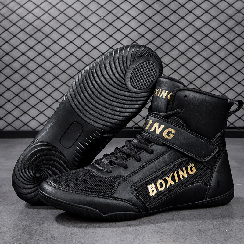 High-top Anti-slip Drop-resistant Wear-resistant Wrestling Shoes photo 1