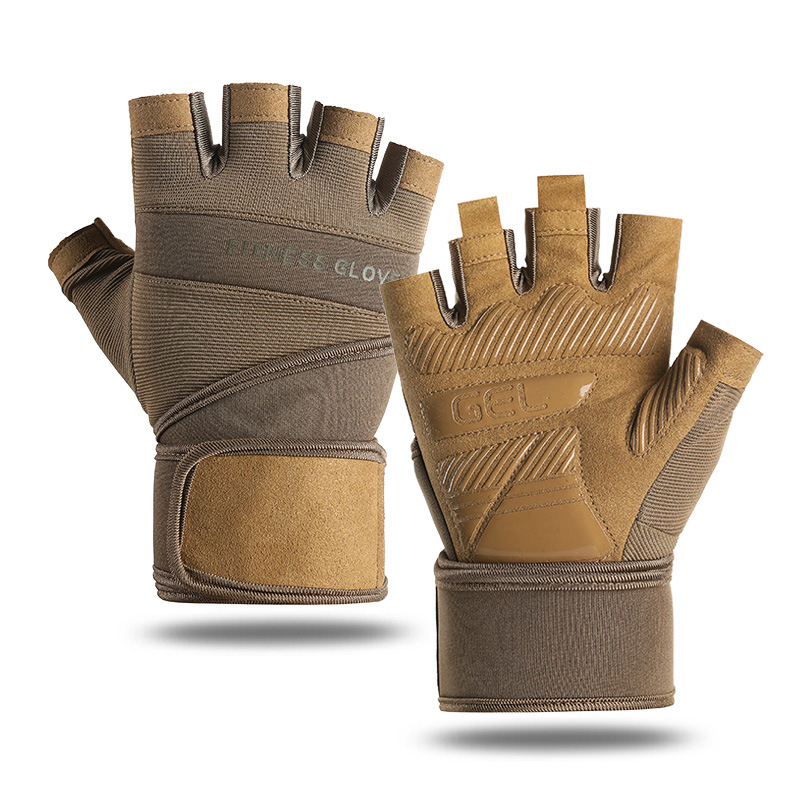 Summer Unisex Wrist Support Non-slip Abrasion-resistant Sports Half-finger Gloves photo 7