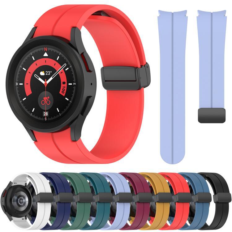 Folding Magnetic Black-clasp Silicone Watch Strap photo 1
