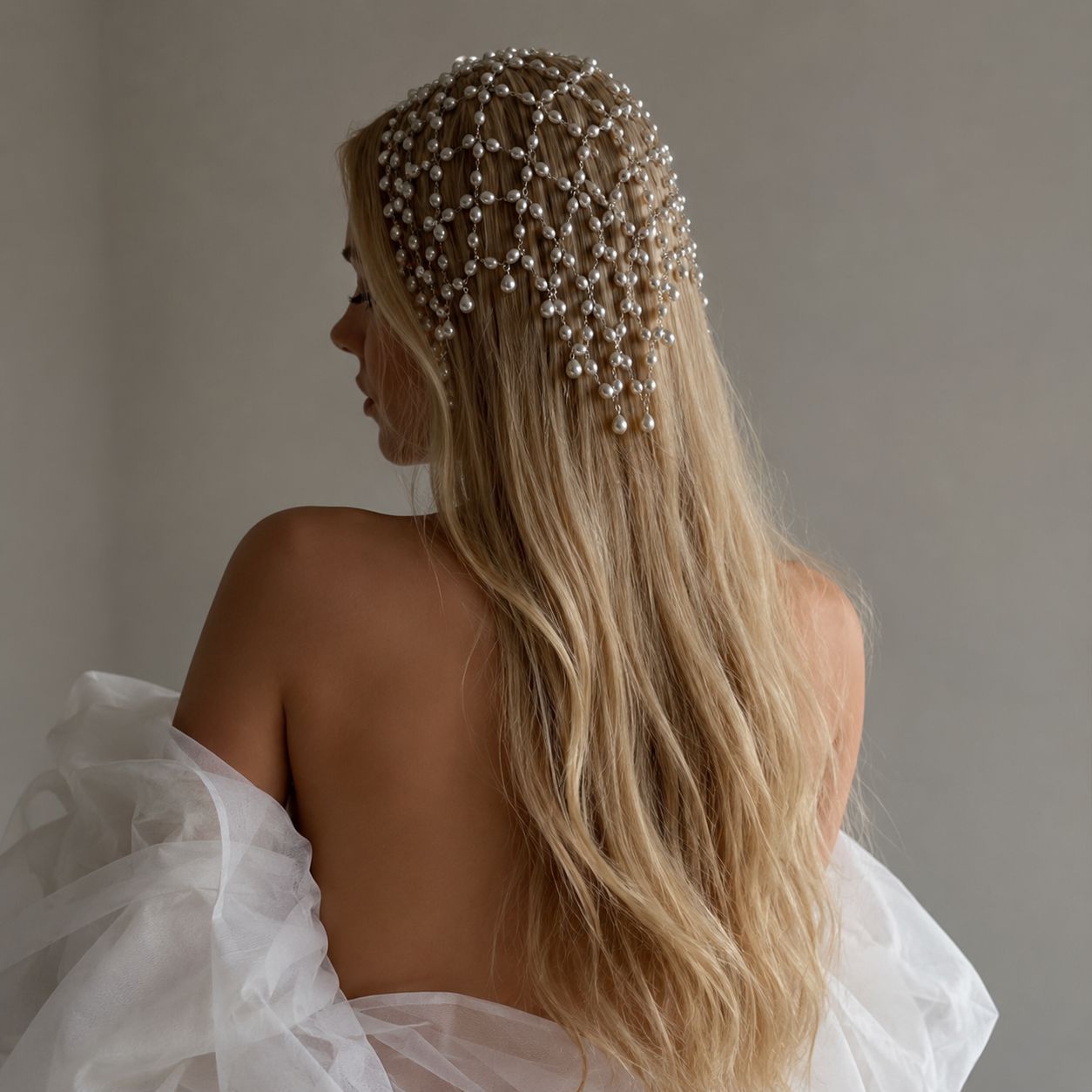 Lace Fairy Hair Chain Pearl HeadpieceAll-Match Accessory For Brides photo 3