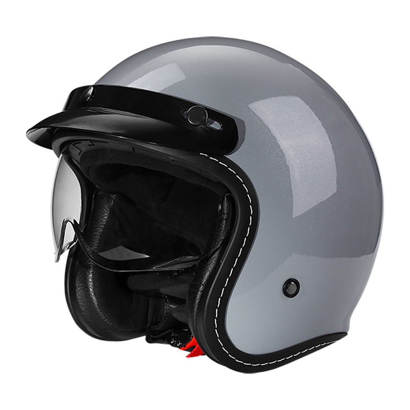 Vintage Motorcycle Helmet With Retractable Built-in Visor photo 8