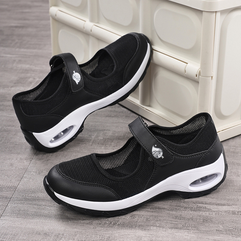 Women's Air-cushioned Mesh Sneakers, Slip-on Style photo 2
