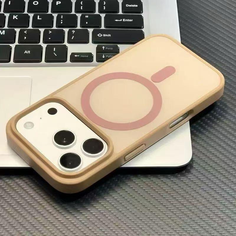 Magnetic Skin-feel Contrasting-color Phone Case photo 4