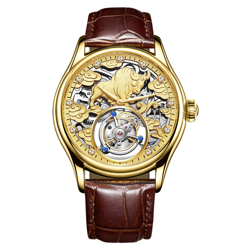 Double-sided Gemstone Glass Mechanical Watch photo 3
