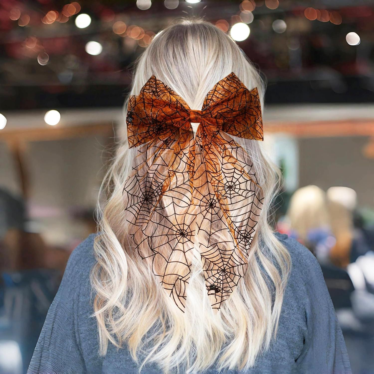 Tulle Spiderweb Bow Hair Clip photo 1