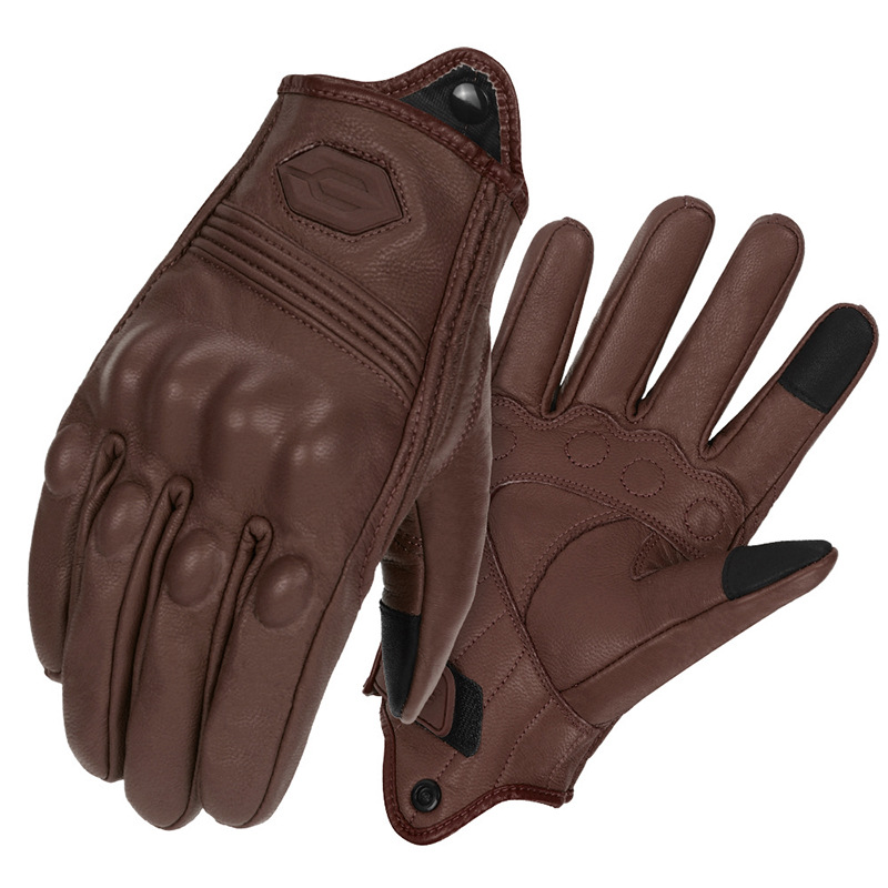 Motorcycle And Bicycle Outdoor Cycling Retro Artificial Leather Gloves photo 5