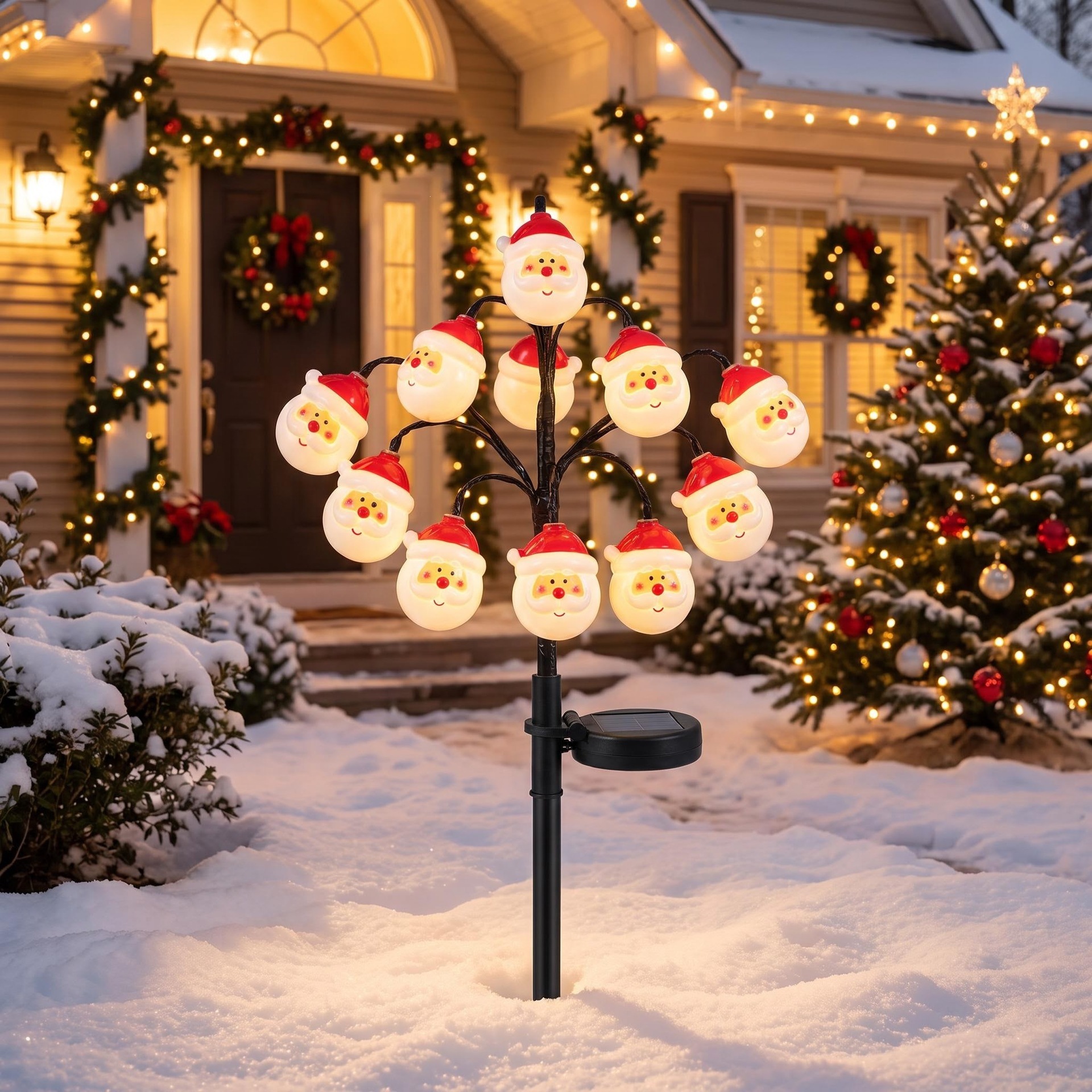 Christmas Outdoor Courtyard Solar-powered Decorative Tree Lights photo 5