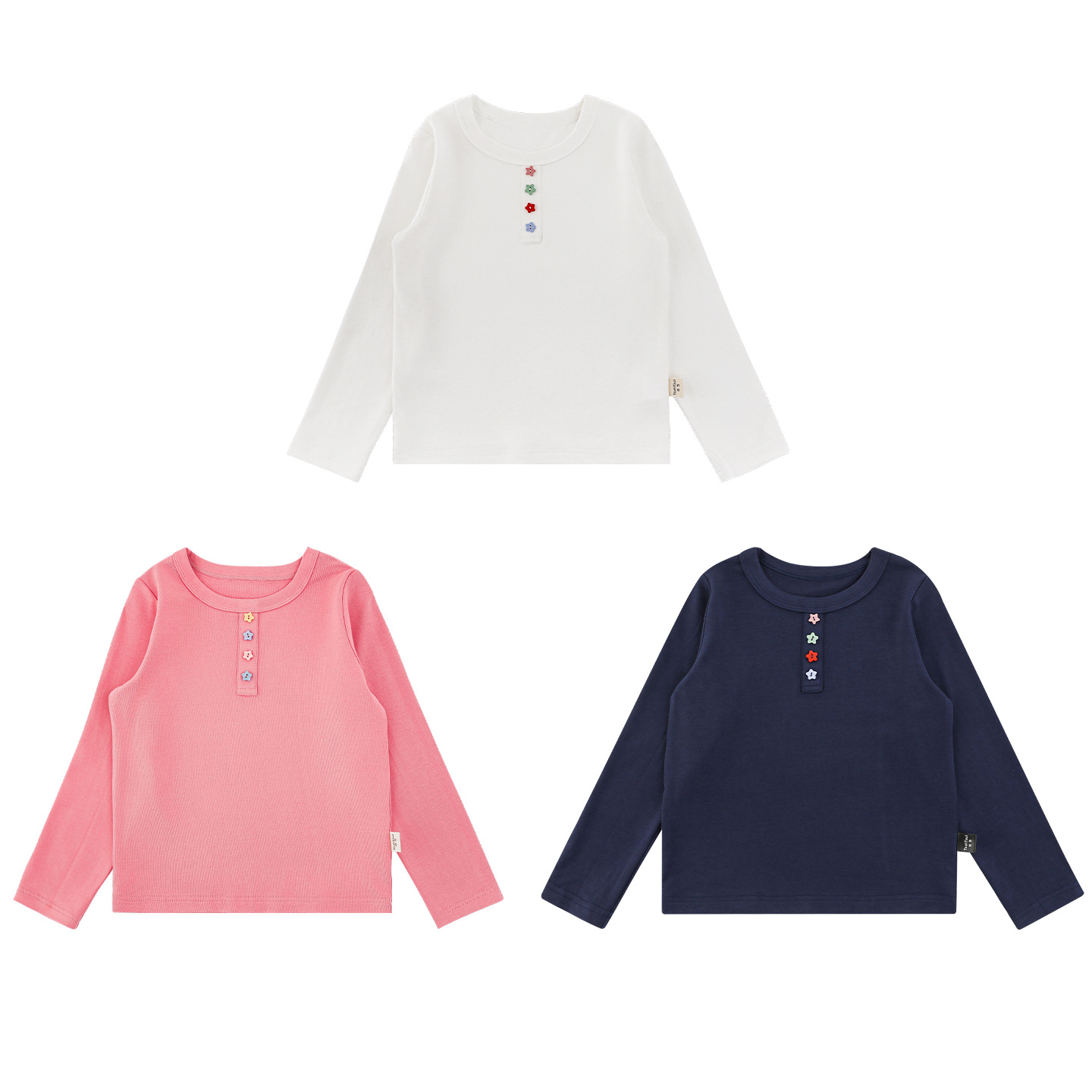 Cute Star-button Long-sleeve Top photo 4