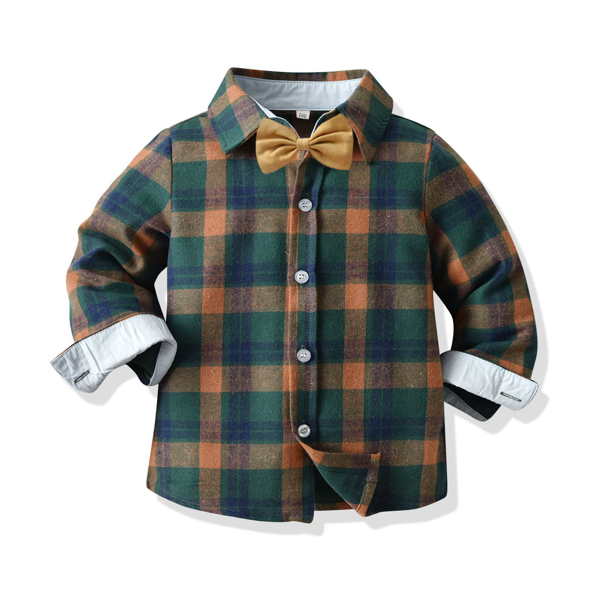 Boys Plaid Long-sleeve Shirt Top photo 1