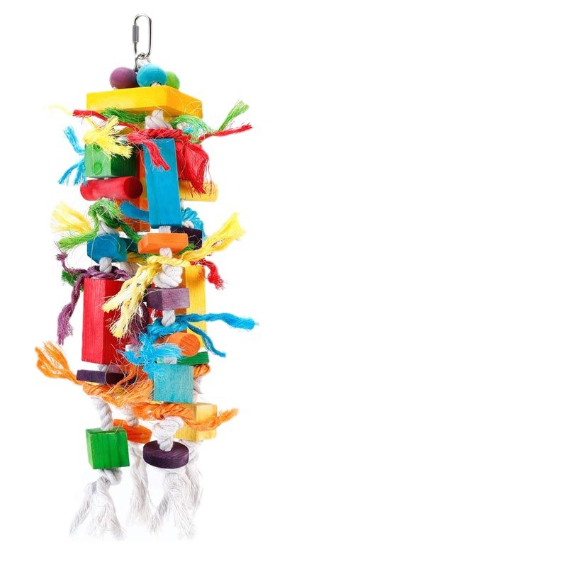 Wooden Color Nibbling Toy Medium And Large Parrot Bird photo 4