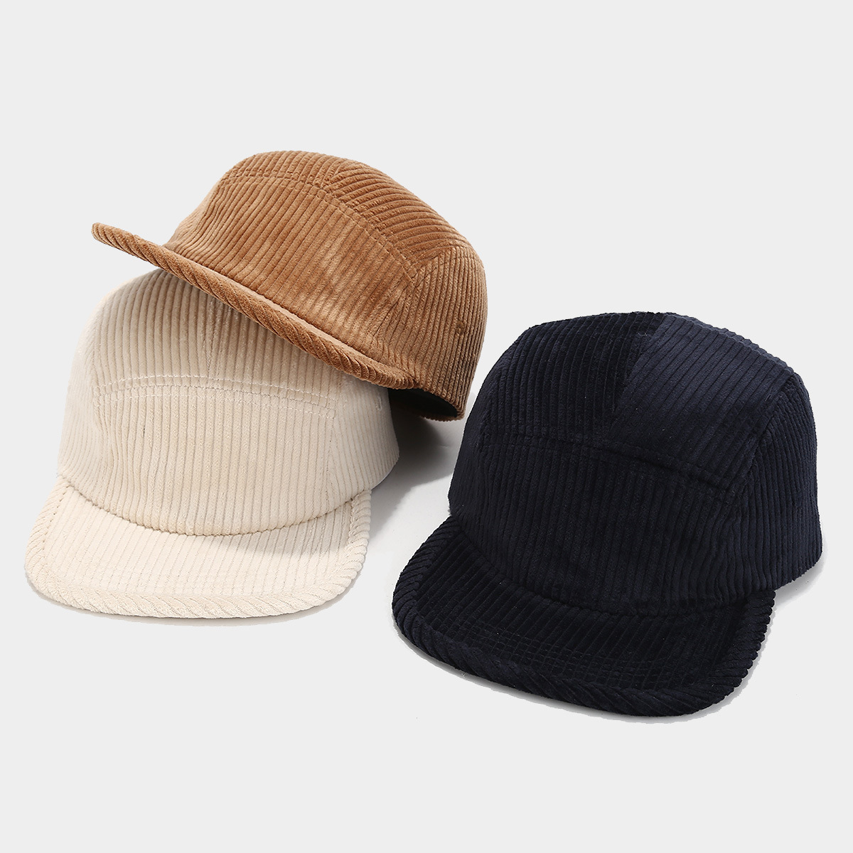 Fashionable Vintage Hip-hop Artistic Corduroy Baseball Cap For Fall And Winter photo 3