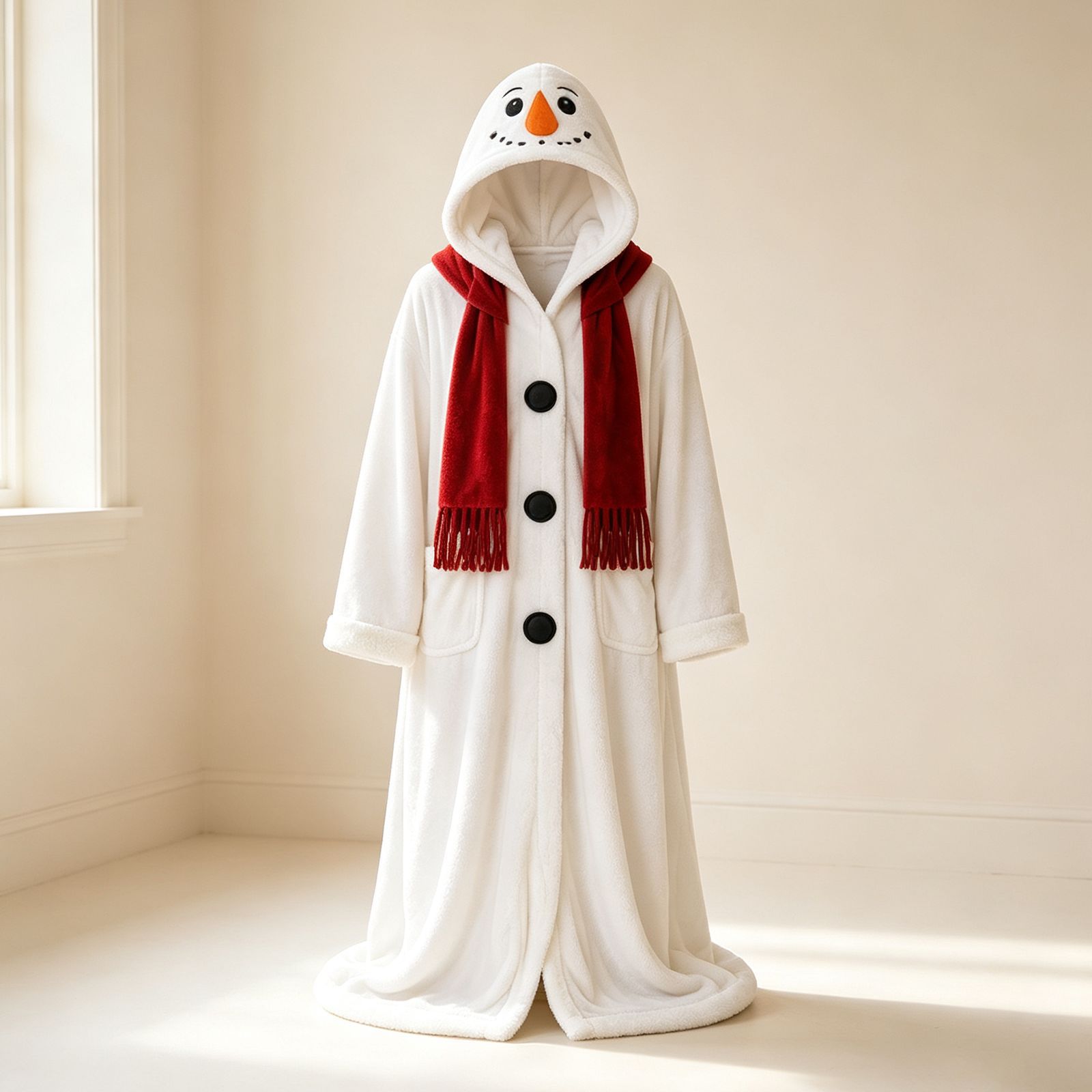 Flannel Hooded Cape Heated Christmas Cloak photo 1