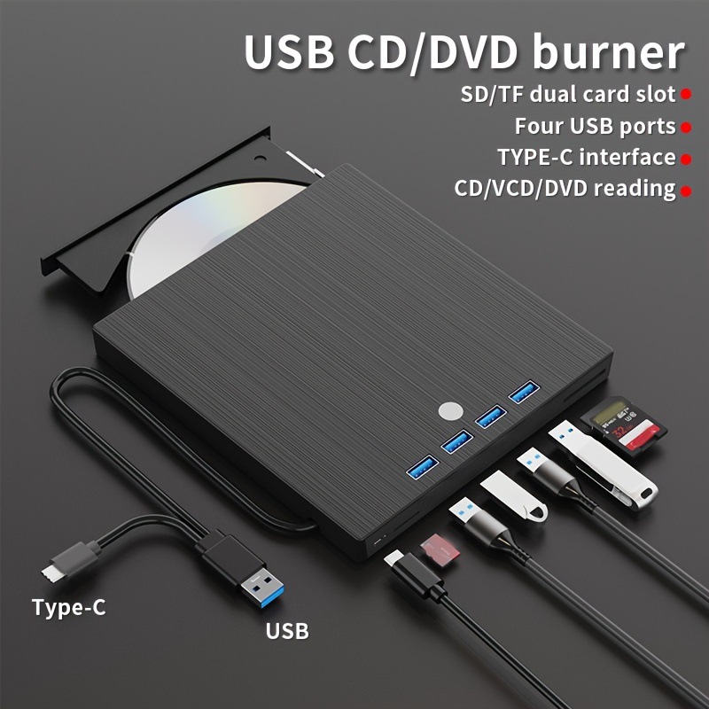 External DVD Burner TYPE-C Multi-function CD Disc Drive Extended Optical Drive photo 4