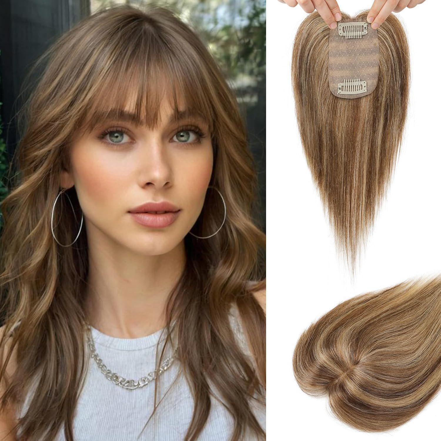 Golden Synthetic Wig With A Realistic Scalp Hairpiece photo 6