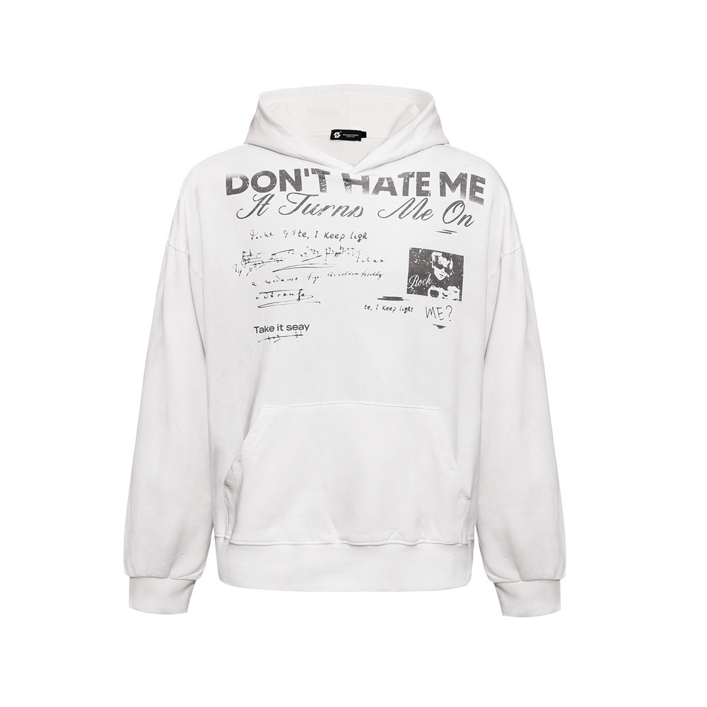American-style Retro Letter-print Pullover Hoodie photo 2