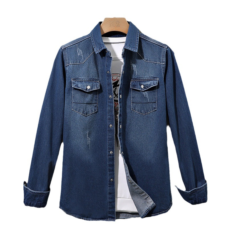 Simple Men's Workwear Shirt For Spring And Autumn photo 2