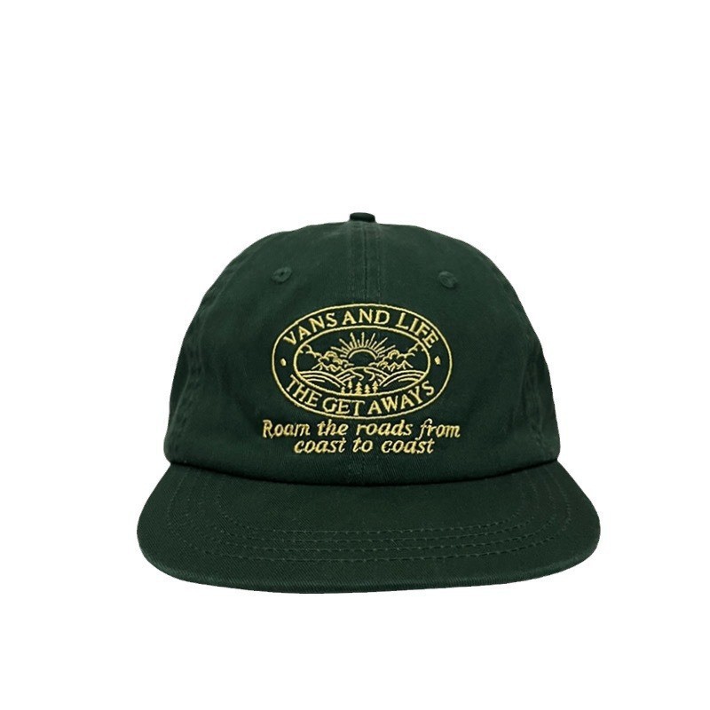 Korean Niche Letter Embroidery Simple Solid-color Vintage Street-style Baseball Cap photo 5