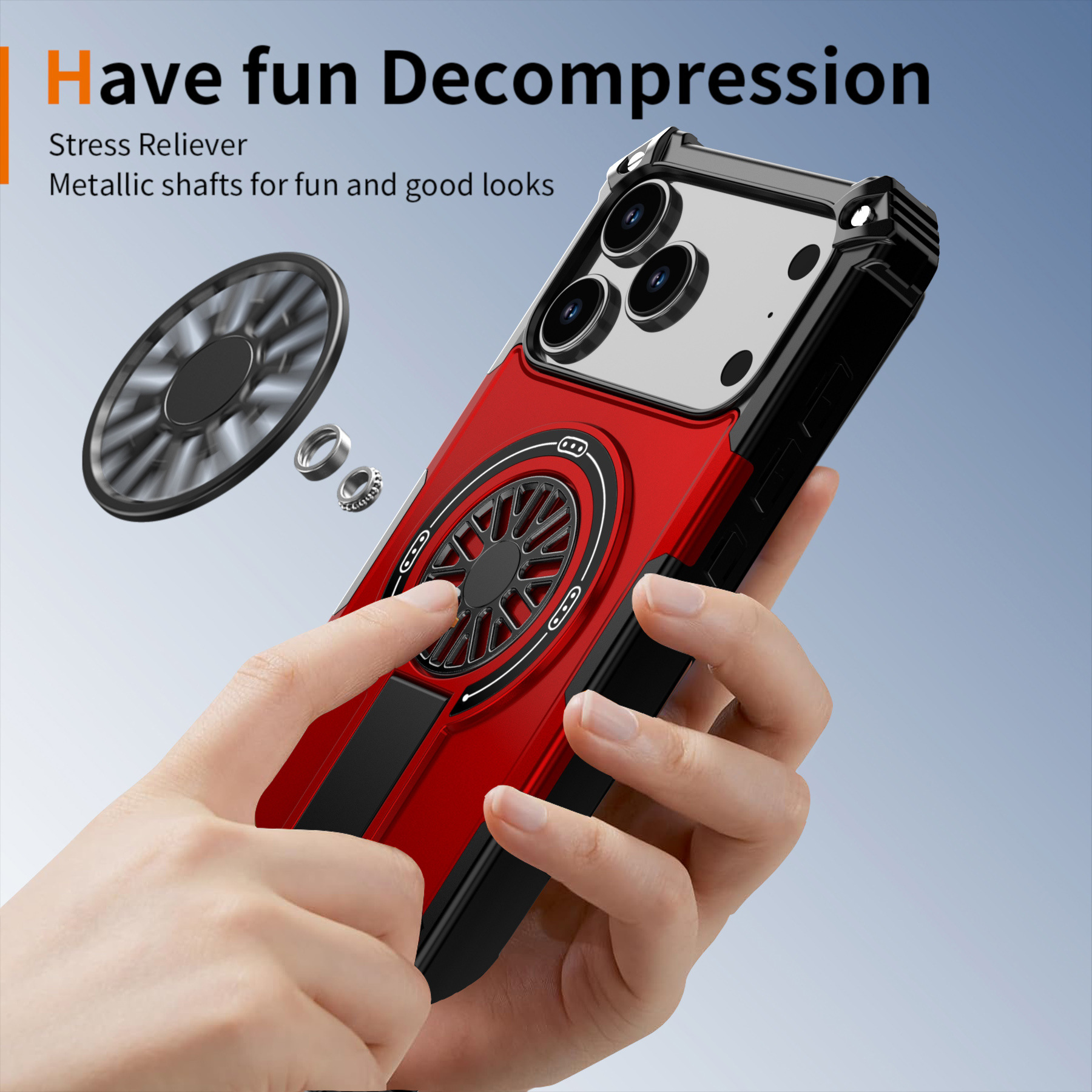 Guardian Magnetic Phone Case With Rotating Gyro Stand Cover photo 1