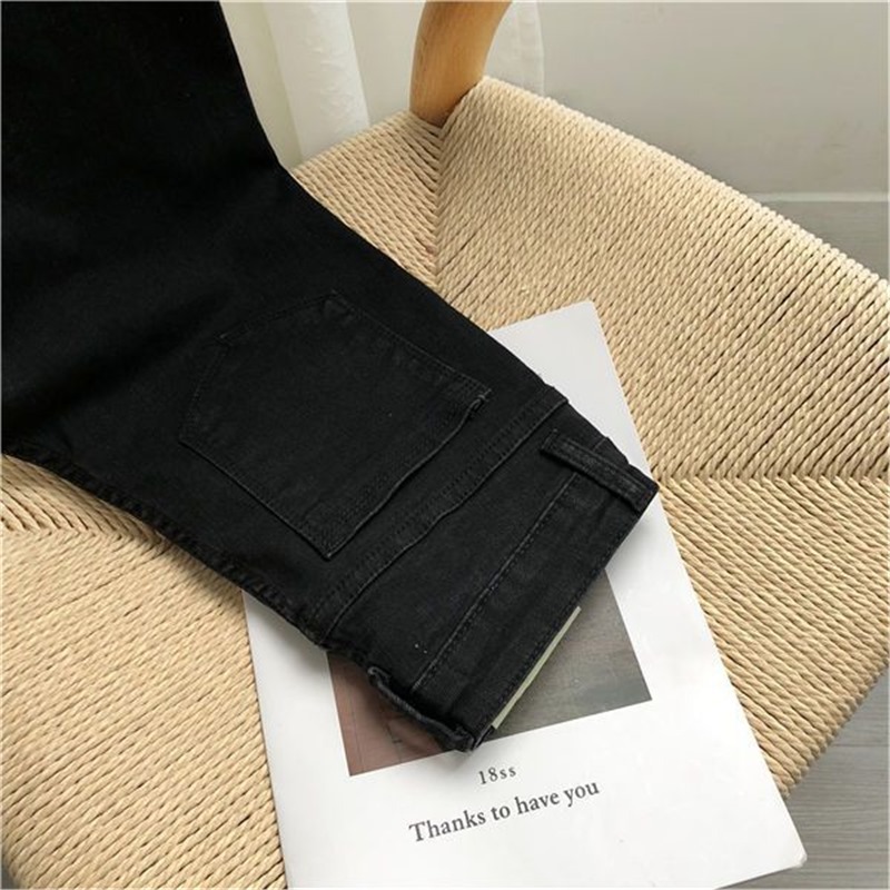Slimming, Stretchy, Tight-fitting Black And Gray Jeans For Women photo 4