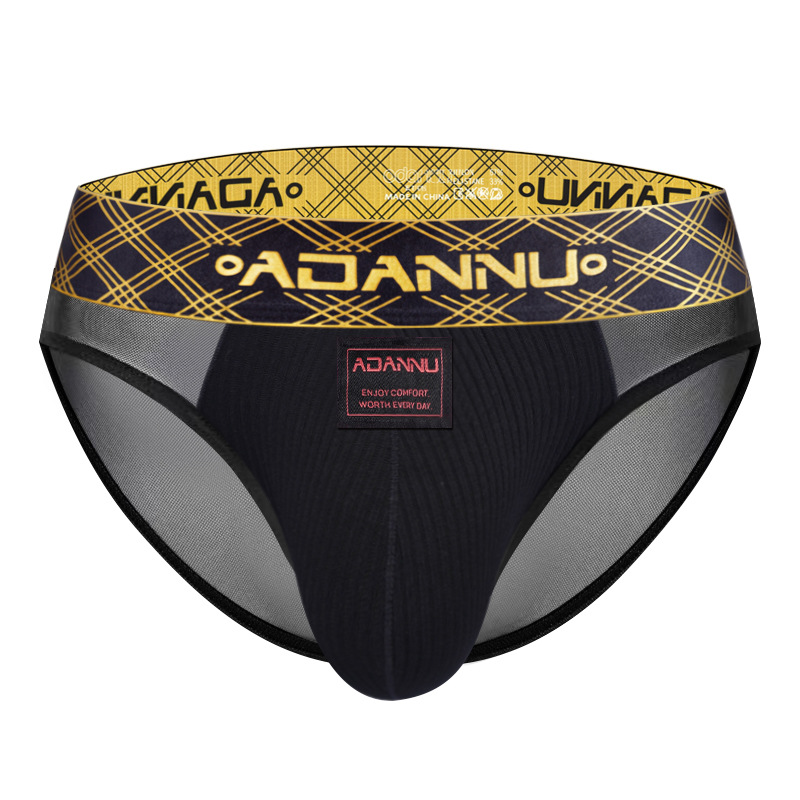 Golden Belt Mens Sexy Sheer Patchwork Underwear photo 2