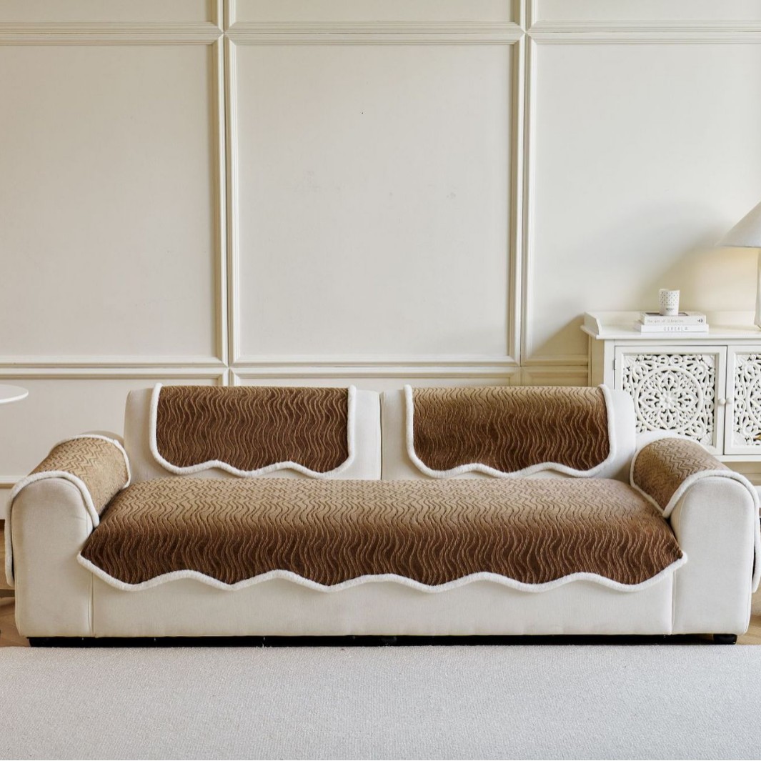 Chenille All-season Universal Fixed Non-slip Premium Sofa Cushion photo 5