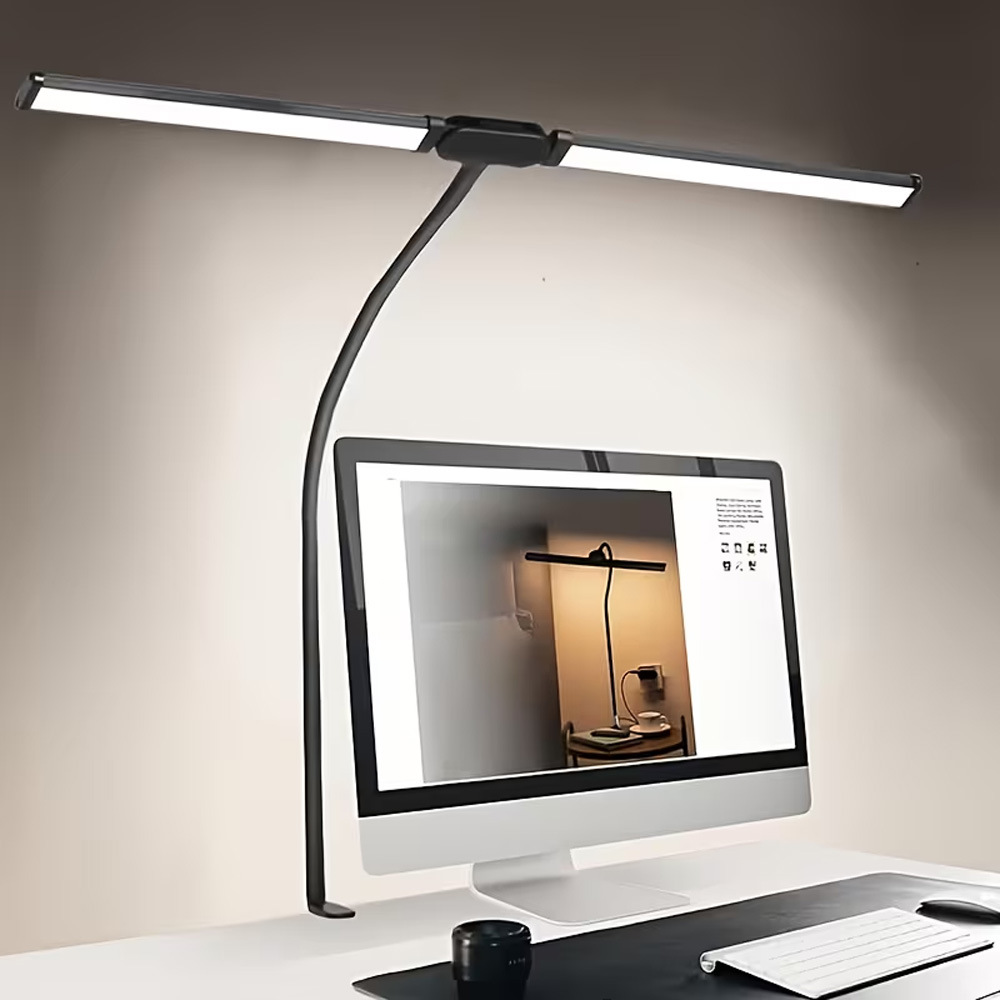 Double-head Eye-care Reading Clip-on Ultra-bright Desk Lamp photo 1