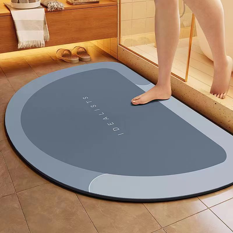 Minimalist Diatomaceous Earth Bathroom Mat For Quick Water Absorption And Drying photo 4