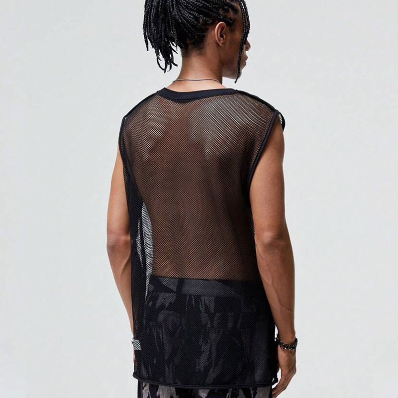 Mens Summer Mesh Tank Top T-Shirt photo 3