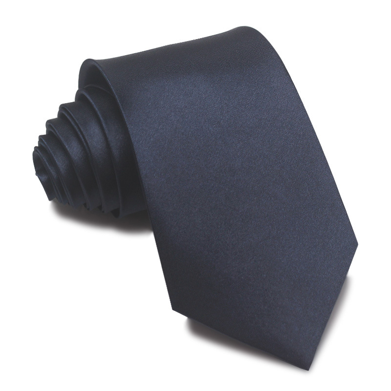 Mens 8cm Hand-Tied Tie Solid Color Tie Plain Color photo 3