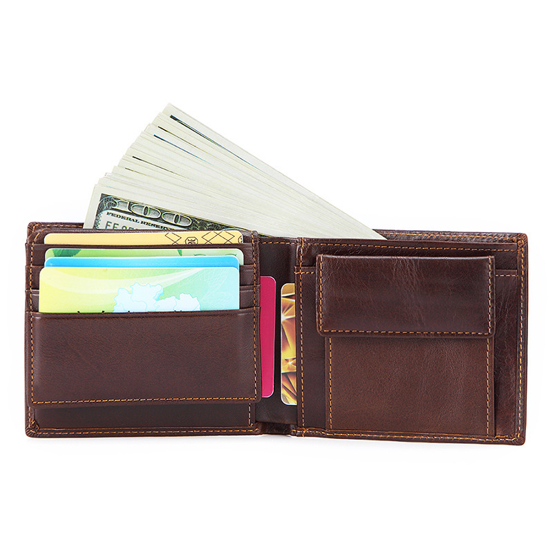 Retro Cowhide Multi-functional Men's Wallet photo 5