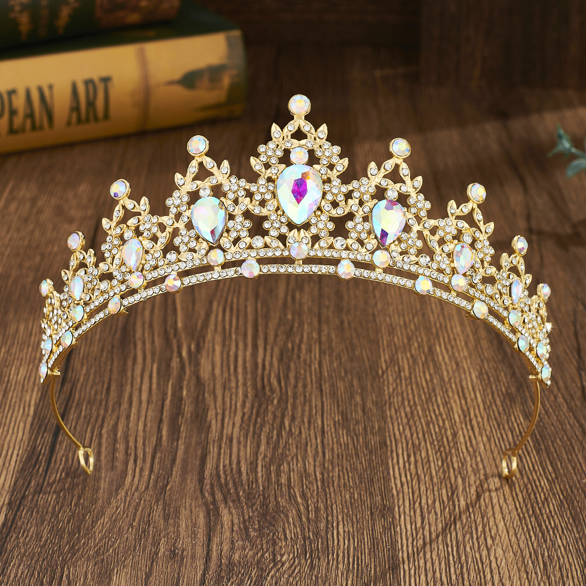 Rhinestone Headband Alloy Crown Wedding Dress Accessory photo 3