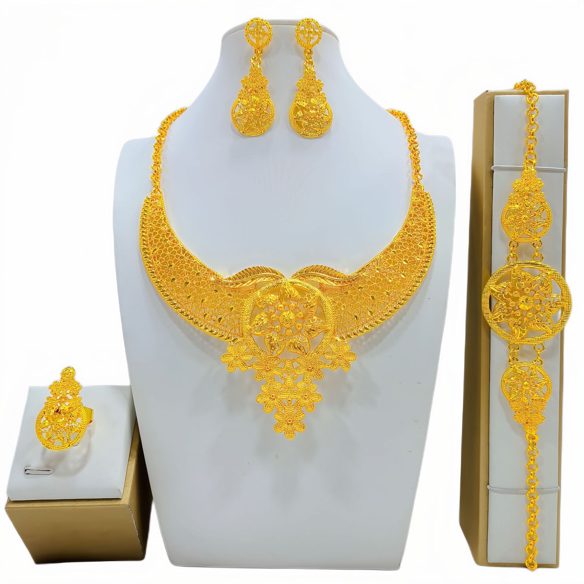 Women's Fashion All-match Jewelry Mirror Jewelry Suit photo 3