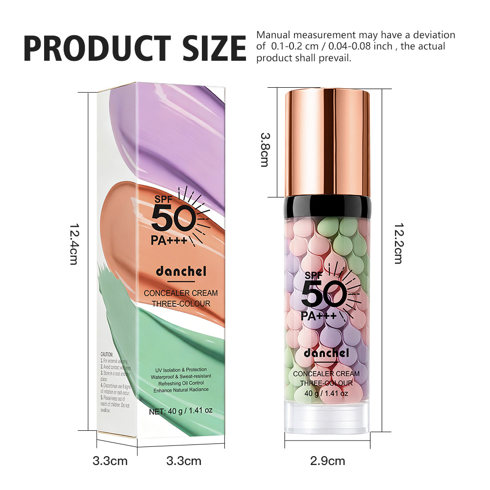 Three-color Isolating Color-correcting Cream Moisturizing photo 6