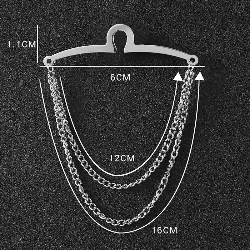 U-Shaped Alloy Tie Chain Shirt Securing Suit Accessory photo 4