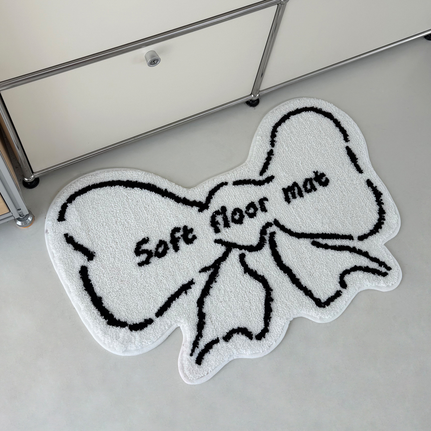 Bathroom Strong Absorbent Special-shaped Flocking Bedroom Bedside Carpet photo 3
