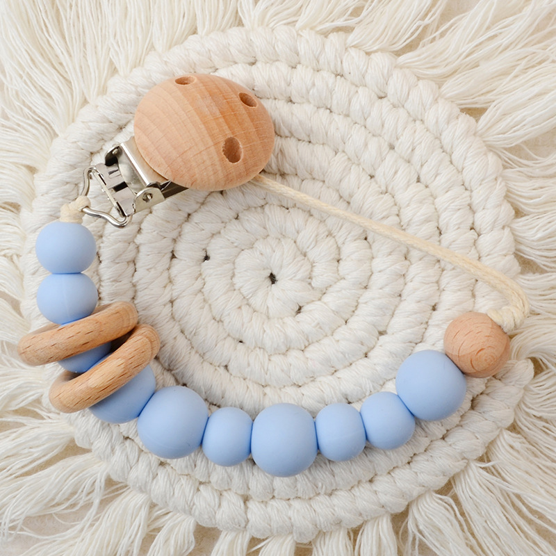 Baby Supplies Creative Baby Silicone Beads Teething Chewable Pacifier Chain Anti-Lost Strap photo 3