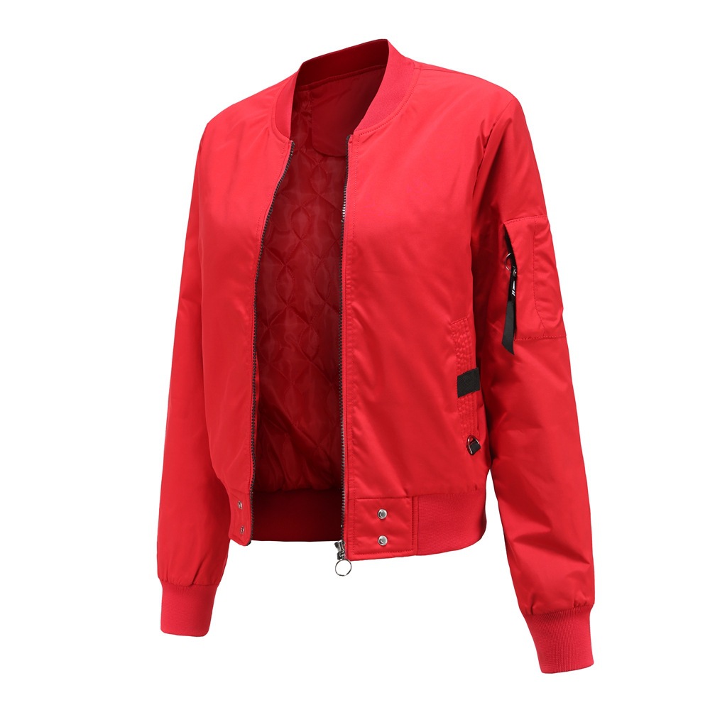 Women's Solid-Color Flight Jacket photo 6