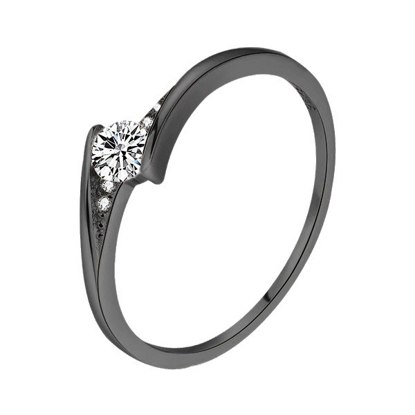 Mens Gold Alloy Round Engagement Ring photo 3