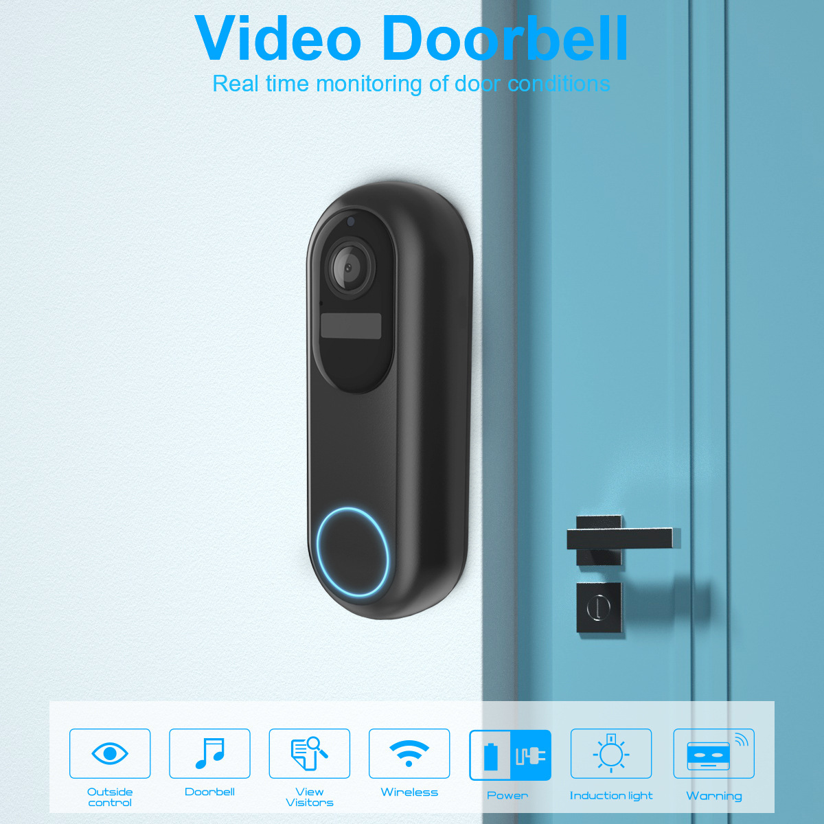 Smart Visual Doorbell Monitoring Intercom Low Power Camera photo 8