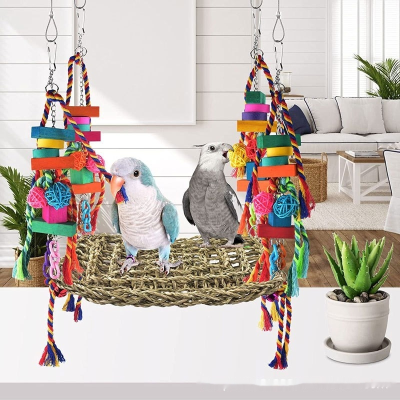 Parrot Toys Climbing Net Hammock Medium And Large Toy Bird Cage photo 8
