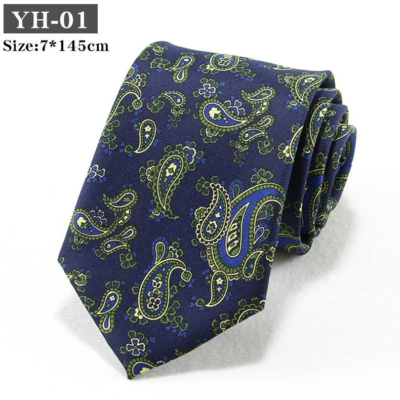 Korean-style Retro Hong Kong style Floral Casual Tie photo 2