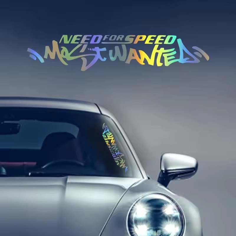 Car Sticker Colorful Laser Effect Speed Design For Car Body And Window Glass Funny Decorative Decal photo 1