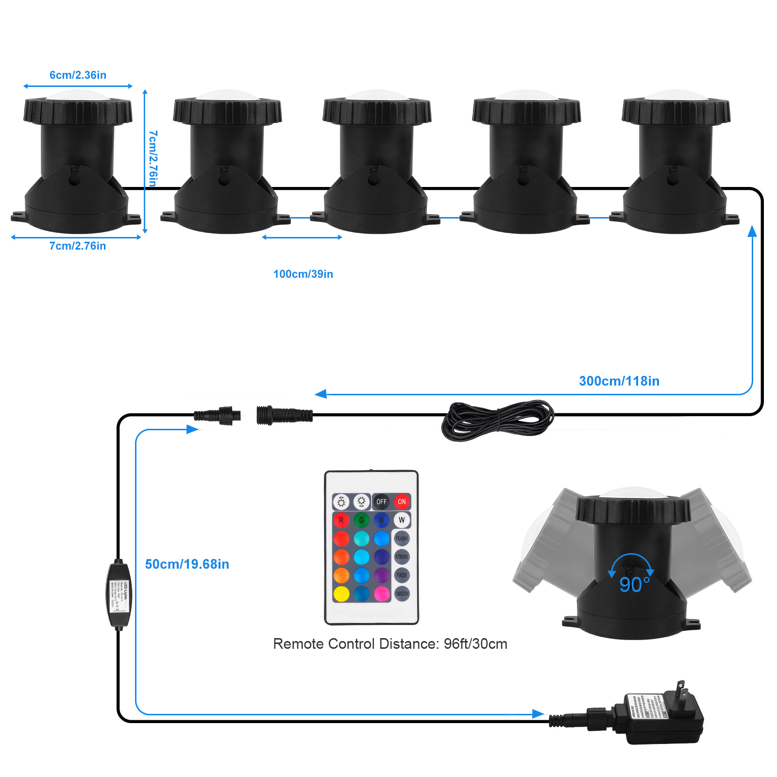 Outdoor US-standard Underwater Light Pedestal Style photo 6