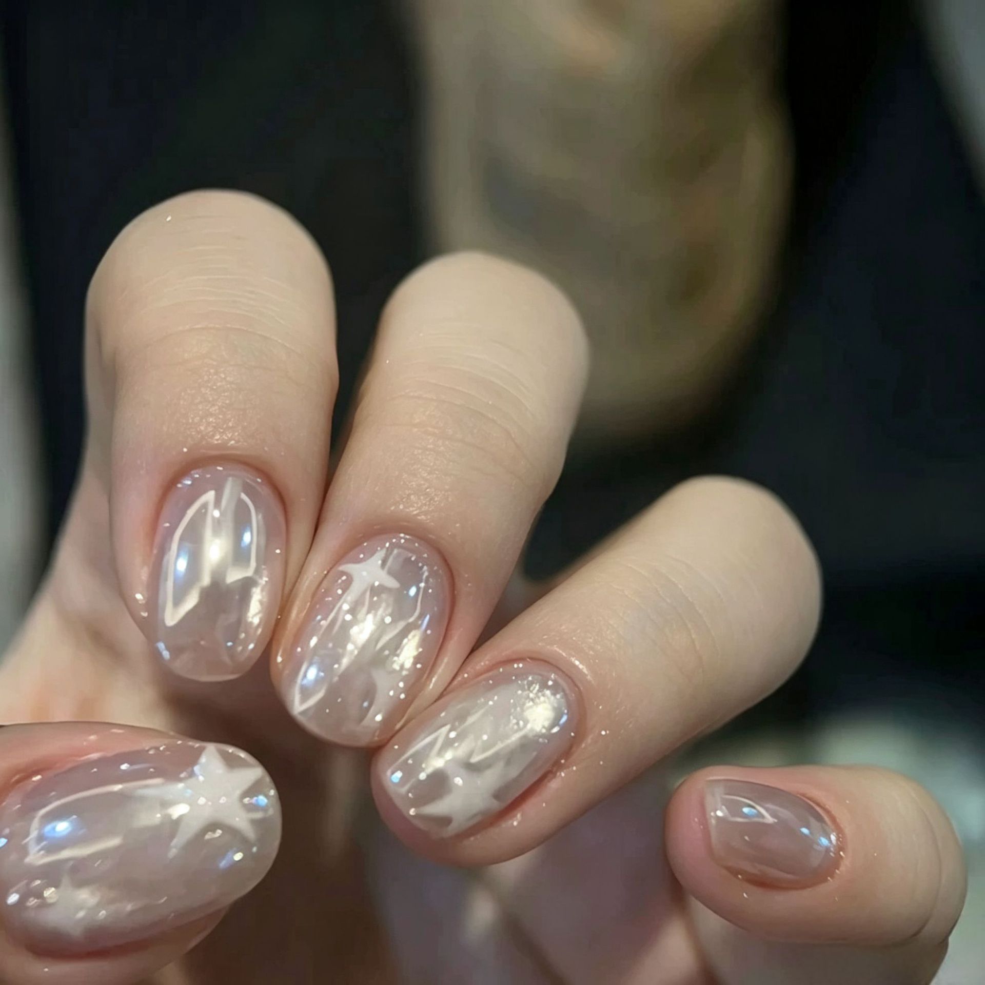 Handmade Wearable Nails With Cat-eye Glass Beads photo 1