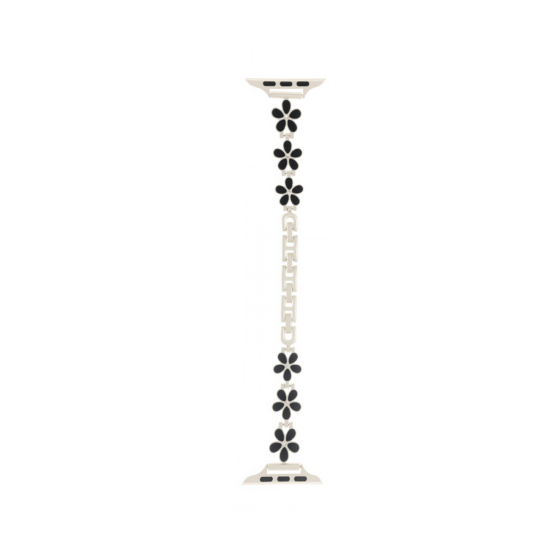 Five-petal Flower Pattern With Gold-embossed Resin And Metal Bracelet Strap photo 6